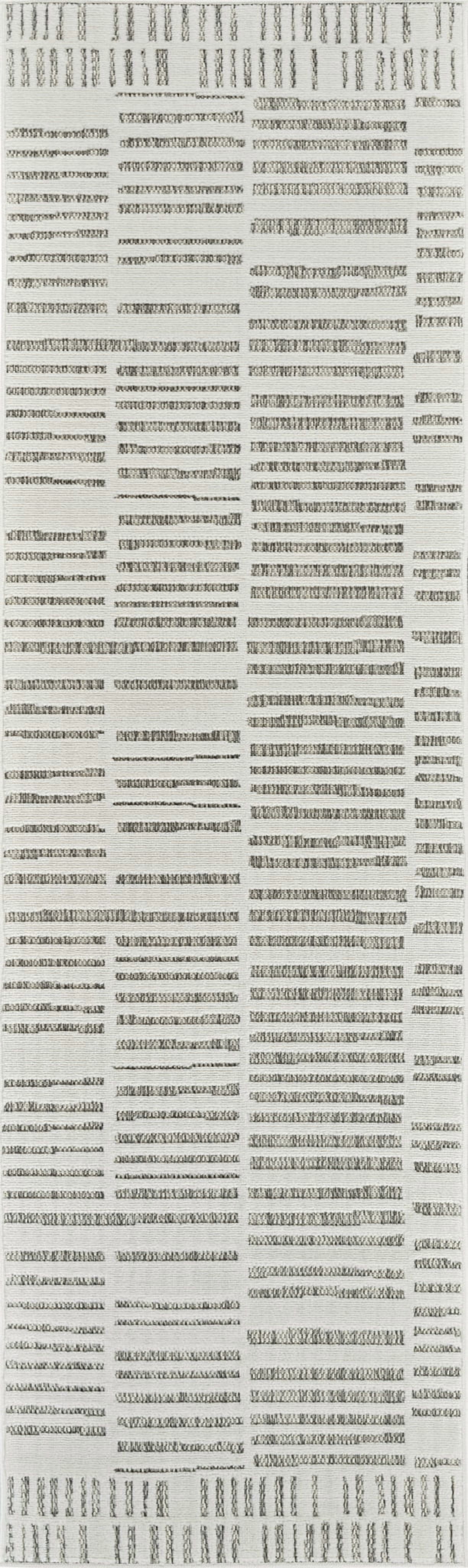 Tapis d'interieur exterieur abstrait Rug Branch Maise, beige creme, moderne - Entree, couloir