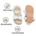 thumbnail image 5 of Girls Sandals Toddler Summer Dress Shoes Gladiator Beach Flat Sandals(AA302 White/11M), 5 of 6