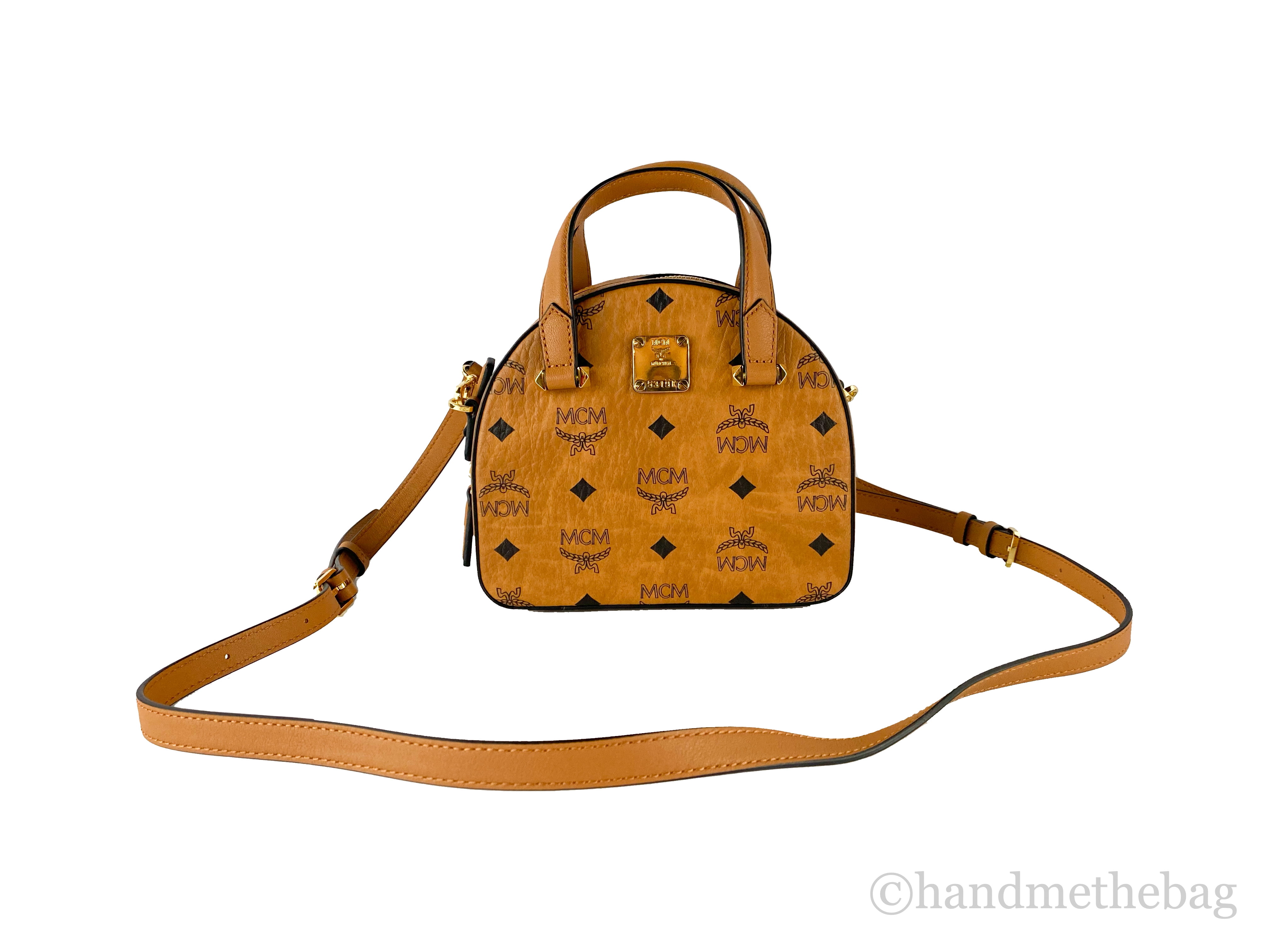 MCM ゴールド ロゴプリント ショルダーバッグ MCM ゴールド ロゴプリント ショルダーバッグ