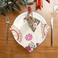 thumbnail image 4 of Iauyy Satin Napkins Set of 1- Floral-bunny Illustration DIY Printing Decoration Cloth Napkin- Easy Care for Home/Party, 4 of 8