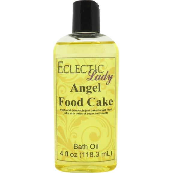 Angel Food Cake Bath Oil - Scented Body Oil - Relaxing & Moisturizing Bathing Oil - Fragrance Body Oil For Dry & Rough Sensitive Skin - 4 oz