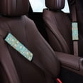 thumbnail image 3 of Chririnla Car Seat Belt Pads Magic Tape Quick Install Seat Belt Shoulder Pad Polyester Waterproof, Suitable for SUV Sedan, Retro Floral Pattern, 3 of 8