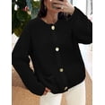 thumbnail image 2 of Suéter PRETTYGARDEN Cardigan Oversized de Punto Grueso Negro 2XL, 2 of 4