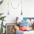 thumbnail image 4 of yuksok Chic Wood Bead Garland Easter W/Tassels Spring Beads Wall Hanging Boho Accessory, 4 of 6