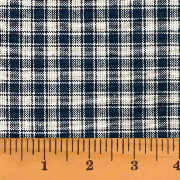 JCS Nautical Blue 4 Homespun Plaid Cotton Fabric Sold by the Yard