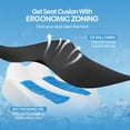 thumbnail image 2 of Gel seat cushion suitable for office chairs, cars, or wheelchairs—cooling gel orthopedic memory foam cushion for relieving tailbone, sciatica, and back pain, 2 of 4