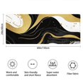 thumbnail image 3 of Black and Gold Marble Wavy Lines Pattern Bathroom Rugs Mat,Non Slip Microfiber Bathroom Rug,Rubber Backing,Soft Bathroom Mats for Bathroom Floor,Tub and Shower,60x24in(150x60cm), 3 of 5
