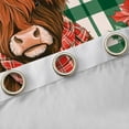 thumbnail image 4 of Castle Fairy 2-Pack Highland Cow Plaid Xmas Curtains, 4 of 6