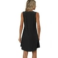 thumbnail image 6 of Ronuti Dresses for Women 2026 Fashion Loose V Neck Sleeveless Dress Sundresses, 6 of 9