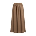 thumbnail image 6 of Summer Womens Skirts Linen High Waisted A-Line Maxi Skirt with Side Pockets for Work, 6 of 6