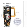 thumbnail image 2 of Halloween Tumbler 30 oz with Handle and Straw Ghost Skull Pumpkin Cup Halloween Holiday Gifts Travel Mug, 2 of 5