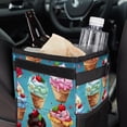 thumbnail image 6 of Cream Foldable Car Trash Can with Lid, Leak-Proof, and Hanging Storage Bag - Trash Can for Car and Car Trash Bin, 6 of 6