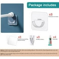 thumbnail image 6 of 8 Pack Curtain Rod Holders No Drilling, Adhesive Shower Rod Holder for Bathroom, Clear Tension Rod Holder for Windows, Wall (Clear), 6 of 6
