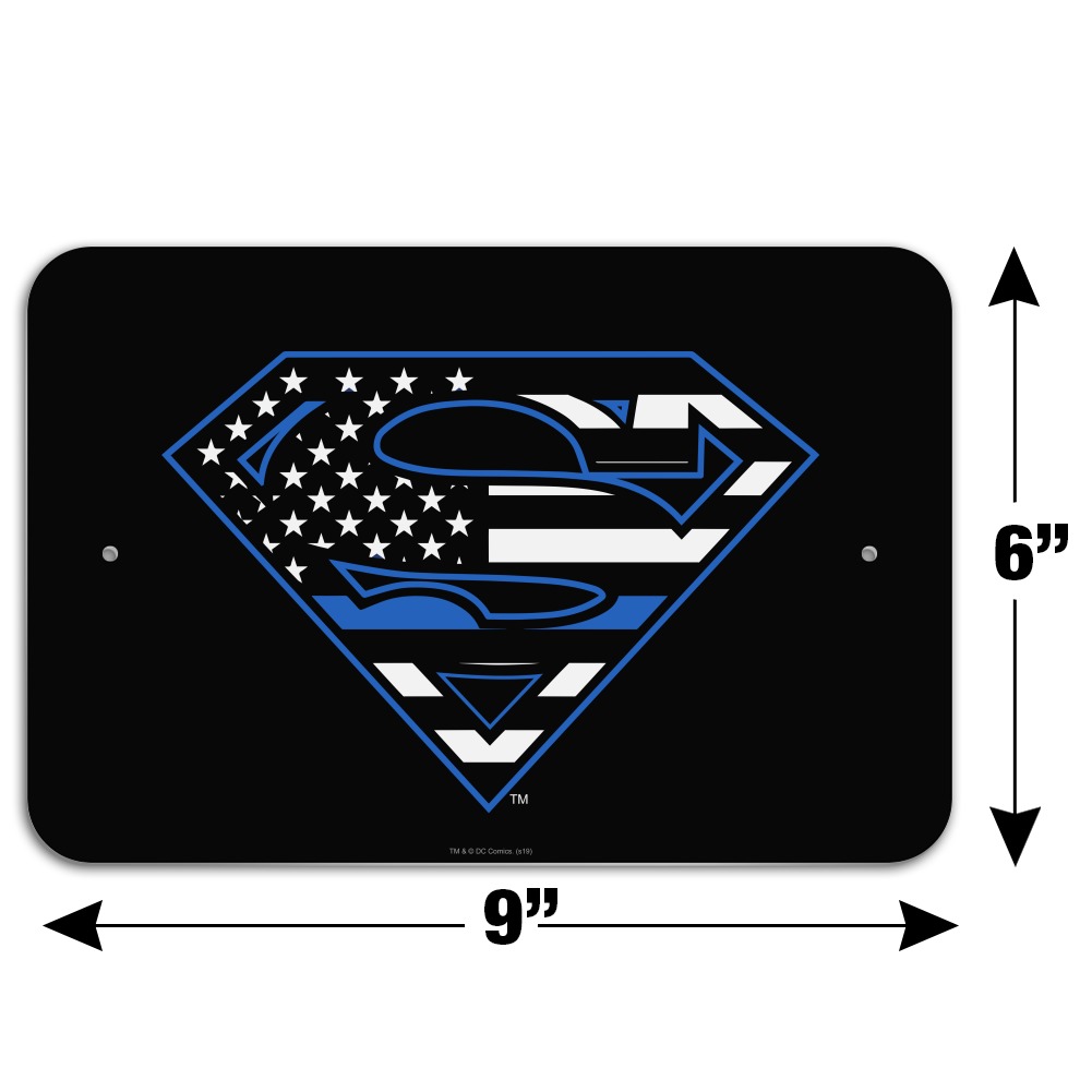Miltacusa Superman USA Flag Thin Blue Line Police Patch – Iron On Sew On – MSP-9
