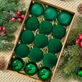 thumbnail image 2 of Cheapark 15 Pcs Flocked Velvet Christmas Balls - Soft Velour Finish, Shatterproof Plastic Ornaments for Xmas Tree Hanging Decor, 2 of 8
