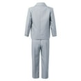 thumbnail image 2 of Alvivi Boys Tuxedo Suit Kids 5Pcs Formal Outfit Blazer & Dress Shirt & Vest & Pants & Bow Tie Gray 2, 2 of 7