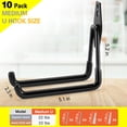 thumbnail image 3 of LUPYJI 10 Pack Garage Hooks Heavy Duty Storage Organizer Wall Mount Power and Garden Tool Hangers, for Hanging Ladders, Ropes, Hose, Bulk Items C104, 3 of 3