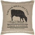 thumbnail image 3 of VHC Brands Farmhouse Pillows & Throws - Sawyer Mill Tan Cow 18" x 18" Pillow, 18x18, Charcoal Grey, 3 of 6