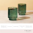 thumbnail image 2 of Twine Malachite Optic Glass Tumblers, Stackable Drinking Glasses, Perfect for Cocktails, Mocktails, Iced Coffee, Elegant Drinkware, Home Bar Essentials, Kitchen Glassware, 10 oz, Set of 2, Green, 2 of 4