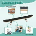 thumbnail image 4 of 31'' Complete Skateboard 7 Layer Canadian Maple Double Kick Deck Skateboards Puerto Rican flag abandoned building door Skate Board for Beginner Adult Gifts, 4 of 5