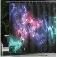 thumbnail image 4 of Ambesonne Nebula Shower Curtain, Dusty Gas Cloud Stars, 69"Wx75"L, Purple Pink Navy, 4 of 5