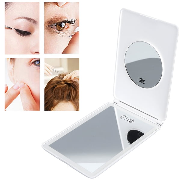 Espejo De Maquillaje LED, Espejo De Maquillaje Con Aumento 3X, Temperatura De 3 Colores, Portátil Para Uso Diario