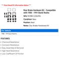 thumbnail image 2 of Rear Brake Hardware Kit - Compatible with 1988 - 1991 Buick Reatta 1989 1990, 2 of 2