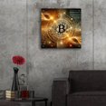 thumbnail image 5 of Epic Art 'Glowing Bitcoin' by Rey Klimt Acrylic Glass Wall Art, 24" x 24", 5 of 8