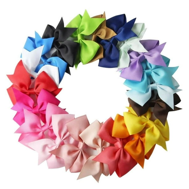 10pcs Girls Ribbon Bow Hair Clip Kids Alligator Clips Party Hair