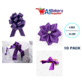 thumbnail image 4 of A1BakerySupplies 10 Pieces Pull Bow for Gift Wrapping Pull Bow With Ribbon for Wedding Gift Baskets, 4 Inch 18 Loop in Purple Color, 4 of 4