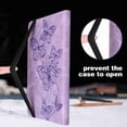 thumbnail image 6 of Dteck Case for Samsung Tab A7 Lite 8.7 inch 2021 Model Case (SM-T225/T220) with Elastic Band Card Pockets Stand Embossed Butterfly Vintage Shockproof PU Leather Folio Magnetic Cover, Purple Butterfly, 6 of 6