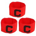thumbnail image 1 of CRAFTHROU 3Pcs Anti Drop Captain Bands Red Durable Use for Team Identification during Official Matches, 1 of 6