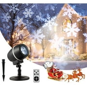 Costway Christmas Rotating Snowfall Projection Lights with Remote Control for Party