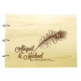 thumbnail image 1 of Personalized Wedding Rustic Guest Book Photo Album Custom Name Engraved Guest Book, 1 of 6