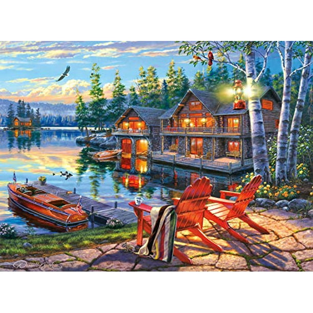 Buffalo Games Darrell Bush Loon Lake 1000 Piece Jigsaw Puzzle Walmart Com Walmart Com