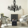 thumbnail image 2 of DecMode 43" x 40" Black Metal Scroll Antique Style 18 Light Chandelier, 1-Piece, 2 of 10