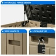 thumbnail image 4 of Dextrus 230 Gallon Large Deck Box,Outdoor Storage Box for Patio ,Garden Tools ,Waterproof,Black&Brown, 4 of 5