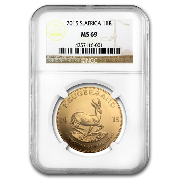 2015 South Africa 1 oz Gold Krugerrand MS-69 NGC