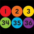 thumbnail image 1 of Teacher Created Resources TCR77005 Spot on Numbers 1-36 Carpet Markers, 1 of 6