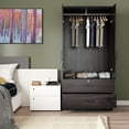 thumbnail image 4 of Woodpeckers Furniture and Mattress Mirrored 2 Door Wardrobe & 2 Drawers, 4 of 6