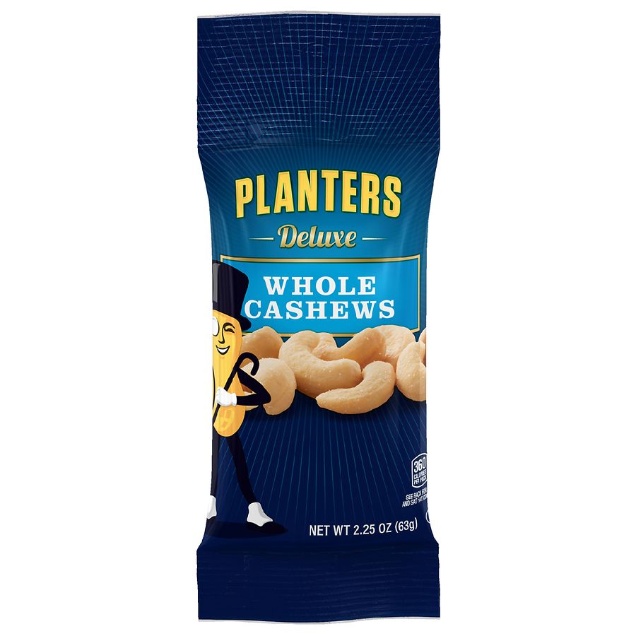 Planters Deluxe Whole Cashews 2.25 oz Pack of 2