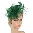 thumbnail image 2 of Visland Fascinators Hat Flower Mesh Ribbons Feathers on a Headband and a Clip Tea Party Headwear for Girls and Women, 2 of 6
