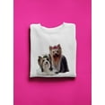 thumbnail image 3 of Yorkie Puppies Sitting Sweatshirt Women -SPIdeals Designs, Female Medium, 3 of 4