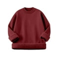 thumbnail image 2 of Ailaofu Fleece Lined Sweatshirts For Women Long Sleeve Crewneck No Hood Pullover Top Winter Thermal Warm Sweatshirt, 2 of 7