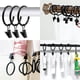 thumbnail image 4 of Anillos de clip para cortinas de acero inoxidable de diseño resistente y fácil deslizamiento, para colgar cortinas, revestimiento duradero a prueba de óxido, acabado de metal decorativo, diámetro, 4 of 5