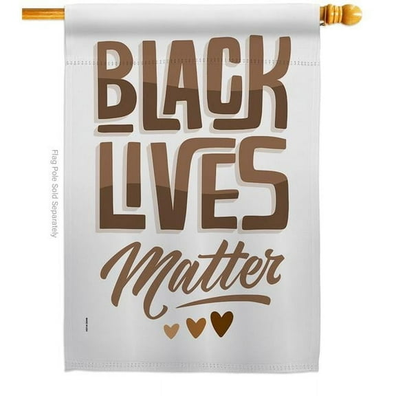USA Decoration H170057-BO 28 x 40 in. Love BLM Black History Lives Matter Double-Sided Decorative Vertical House Flags - Decoration Banner Garden Yard Gift