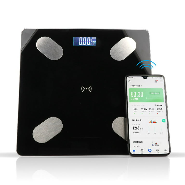 BerZalah Bluetooth Smart Scale with App – Track Weight, BMI, Body