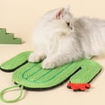 thumbnail image 4 of KAKOWELY Cartoon Kitten Cat Scratch Pad Cactus Cat Sisal Scratch Mat with Hanging Rope,16.93"X11.81"X0.39", 4 of 5