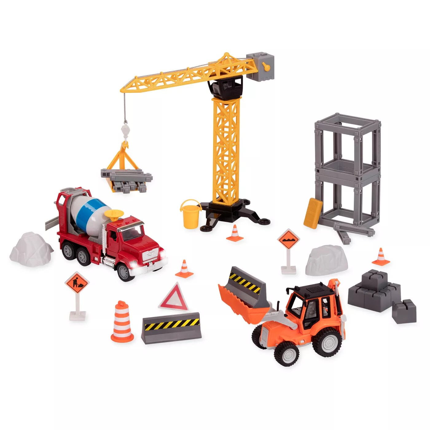 driven construction site crane playset