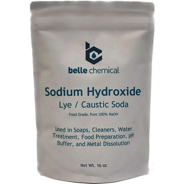 Sodium Hydroxide Lye - Food Grade - USP - 1 x 5 oz. Bottle: Essential Depot